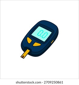 Glucometer ilustración dibujada a mano
