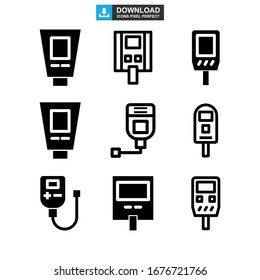 glucometer icon or logo isolated sign symbol vector illustration - Collection of high quality black style vector icons
