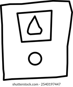 glucometer icon vector design in Doodle style