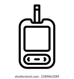 Glucometer Line Icon Design For Personal And Commercial Use