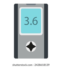 Glucometer line icon. Glucose, diabetes, apparatus, measurement, sugar, insulin, blood, capillary, health, patient. Vector line icon for business and advertising