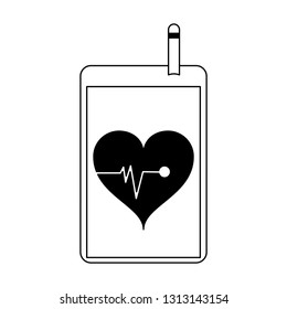 Glucometer medical tool black and white