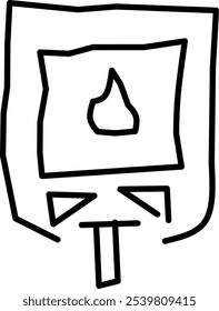 glucometer diseño de Vector de icono de herramienta médica en estilo Doodle