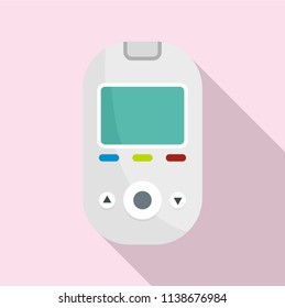 Glucometer tool icon. Flat illustration of glucometer tool vector icon for web design