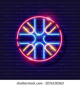 Glucophone neon icon. Hang glowing sign. Musical instrument concept. Vector illustration for Sound recording studio design, advertising, signboards, vocal studio