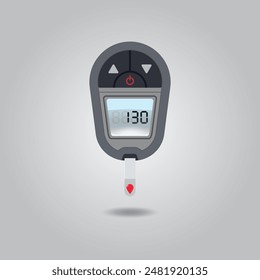 Glucose blood meter. Glucose meter design vector illustration 