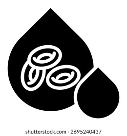 Glucose Drop Icon Element For Design