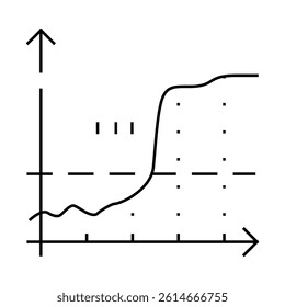 glucose level line icon vector. glucose level sign. isolated contour symbol black illustration