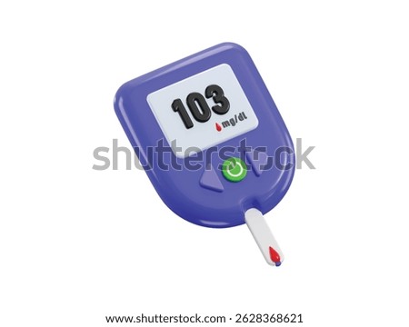 Glucose Meter icon 3d render concept of Diabetes Icon, Healthcare Equipment icon vector illustration