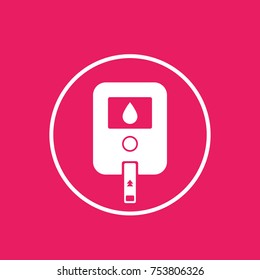 Glucose meter icon in circle