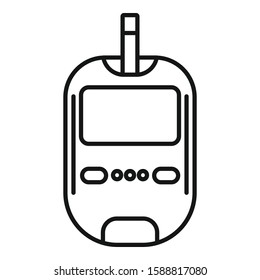 Glucose meter icon. Outline glucose meter vector icon for web design isolated on white background