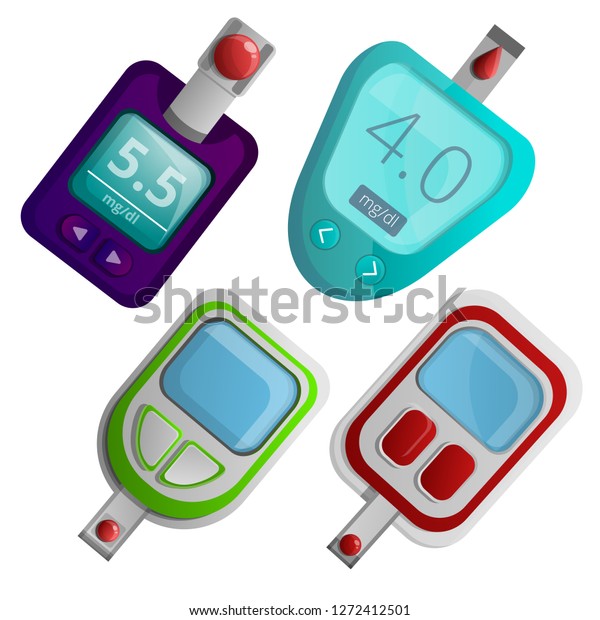 Glucose Meter Icon Set Cartoon Set Stock Vector (Royalty Free ...