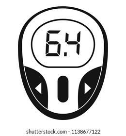 Glucose meter icon. Simple illustration of glucose meter vector icon for web design isolated on white background
