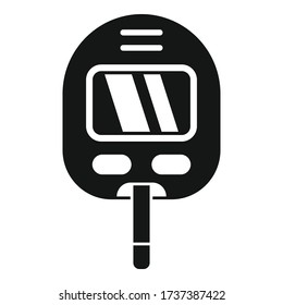 Icono del medidor de glucosa. Ilustración simple del icono vector del medidor de glucosa para el diseño web aislado en fondo blanco