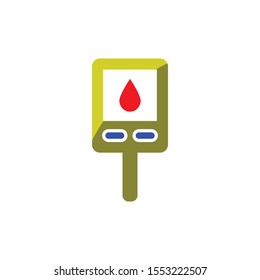 Glucose meter icon. Vector illustration can be used for topics diabetes, test, patient, medical, hospital, blood concept