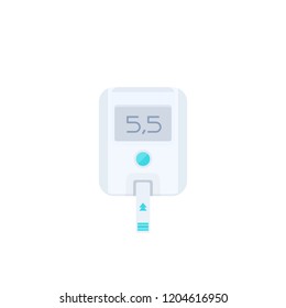 Glucose meter isolated on white, vector