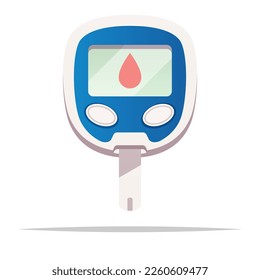 Glucose meter vector isolated illustration