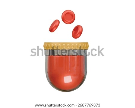 glucose test icon 3d illustration render