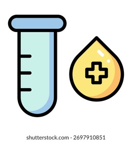 Glucosetest-Symbolelement für Design
