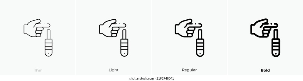 glucosemeter icon. Thin, Light Regular And Bold style design isolated on white background