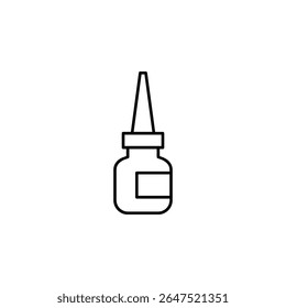 cola, adesivo, líquido, ofício, ícone de papelaria