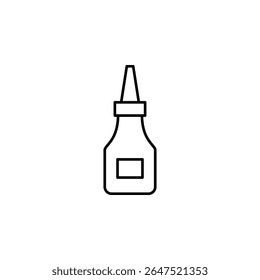 cola, adesivo, líquido, ofício, ícone de papelaria