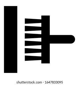 Glue applied to the wall Designation on the wallpaper symbol icon black color vector illustration flat style image