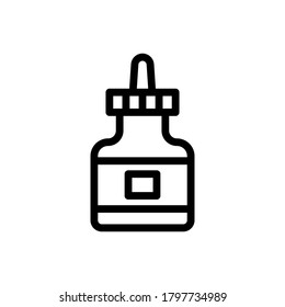 Glue (Back To School) icon outline vector. isolated on white background