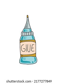 Glue Bottle Education Vector Art
