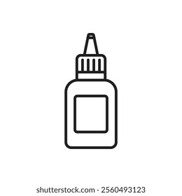 Glue bottle icon Black and white logo