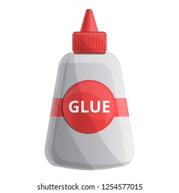 Glue bottle icon. Cartoon of glue bottle vector icon for web design isolated on white background