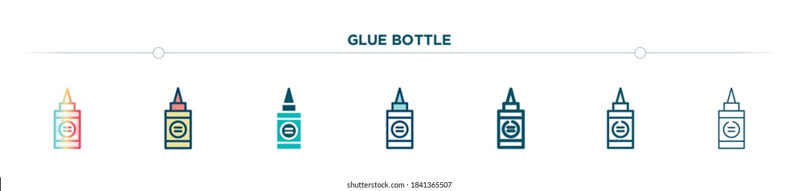 glue bottle icon designed in gradient, filled, two color, thin line and outline style. vector illustration of glue bottle vector icons. can be used for mobile, ui, web
