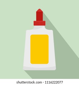 Glue bottle icon. Flat illustration of glue bottle vector icon for web design