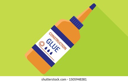 Glue bottle icon. Flat illustration of glue bottle vector icon for web design