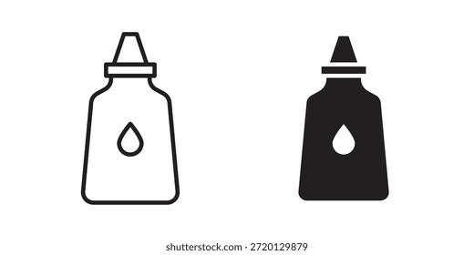 Cola garrafa ícone ilustração, vetor de linha fina, sinal de design da web,