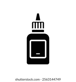 Glue bottle icon Isolated flat vector in outline