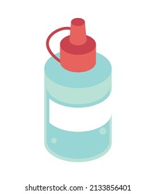 Glue Bottle Icon Isolated And Isometric