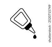 Glue Bottle icon isolated on a white background. Vector illustration.