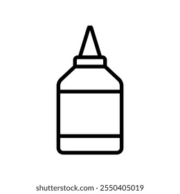 Glue bottle icon linear logo isolated