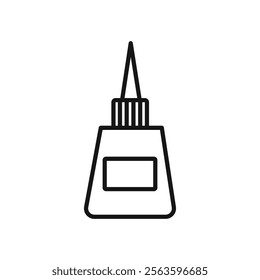 Glue bottle icon Simple thin line flat symbol