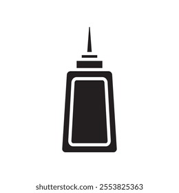 Glue bottle icon Thin line flat illustration