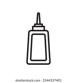 Glue bottle icon Vector flat thin line illustration