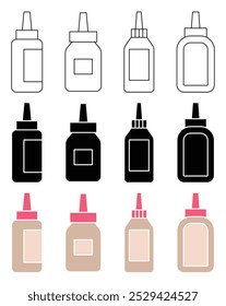 Glue bottle icon in vector format