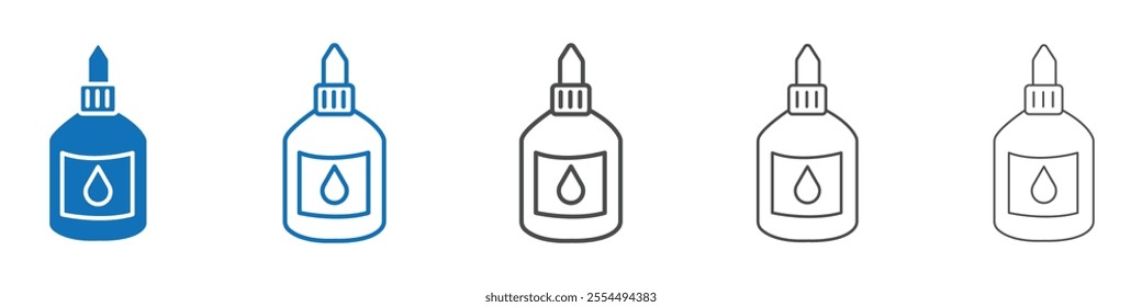 Glue bottle icon vector set collection for web