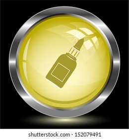 Glue bottle. Internet button. Vector illustration.