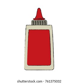 Glue bottle isolated