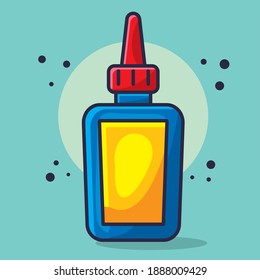 glue bottle isolated cartoon vector illustration in flat style