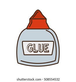 glue bottle isolated icon vector illustration design