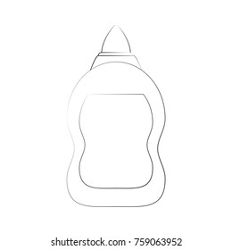 Glue bottle isolated icon vector illustration graphic design