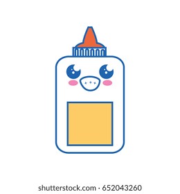 Glue bottle kawaii cartoon